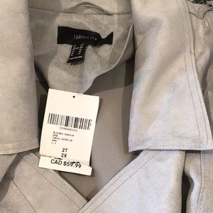 Grey ultra suede jacket